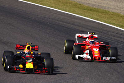 Max Verstappen und Kimi Räikkönen