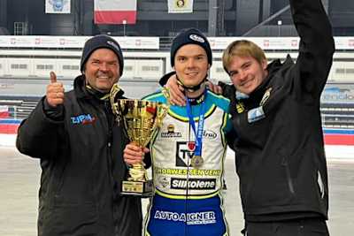 Luca Bauer (Mitte) gewann zum zweiten Mal Bronze