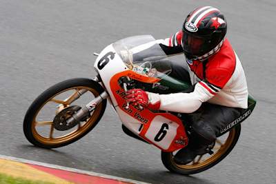 Rainer Pommer startet in Spa auf Kreidler 50 ccm und MZ RE 125 ccm 