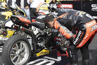 Danilo Petrucci mit seiner Ducati Panigale V4R