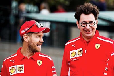Sebastian Vettel und Mattia Binotto