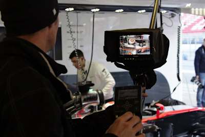 Jenson Button beim Filmtag von McLaren-Honda