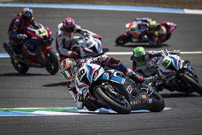 Van der Mark vor Laverty, Sykes, Bautista und Bassani