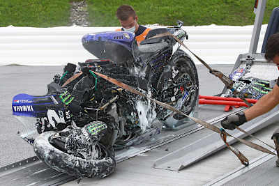 Maverick Vinales blieb bei seinem Sturz weitgehend unverletzt