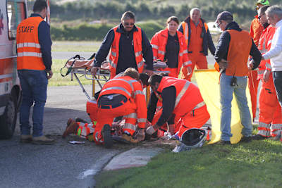 Minutenlang wurde Doriano Romboni (44) auf der Strecke wiederbelebt