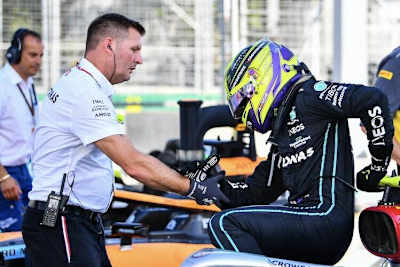 Lewis Hamilton nach dem Grand Prix von Aserbaidschan