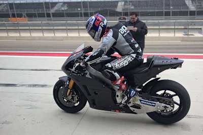 Mike di Meglio bei seinem missglückten Test in Aragón auf der 2016-Aprilia