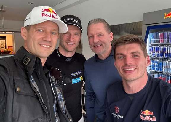 Sebastien Ogier und Max Verstappen sowie Maro Engel und Jos Verstappen