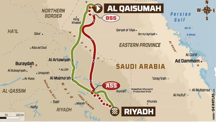 Die vierte Etappe der Rallye Dakar