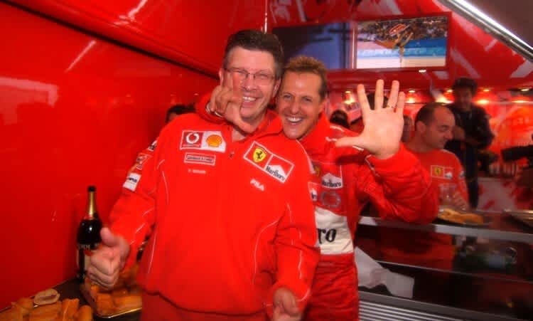 2010 in Silber wiedervereint: Ross Brawn und Michael Schumacher