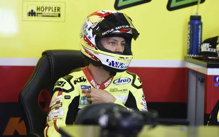 Dominique Aegerter musste in Suzuka auf nasser Bahn testen