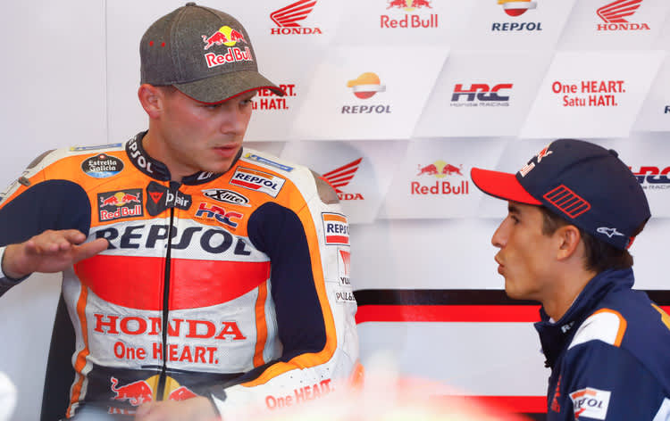 Stefan Bradl 2022 beim Spielberg-GP mit «Riding Coach» Marc Márquez