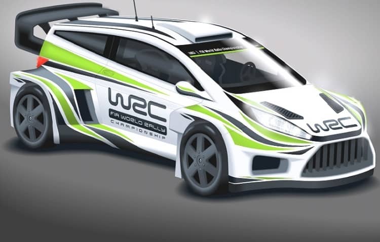 Eine Studie des World Rally Cars nach den Richtlinien 2017