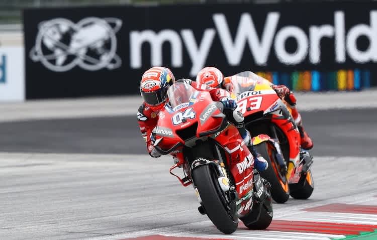 Ducati-Werksfahrer Andrea Dovizioso auf dem Weg zum Sieg beim Österreich-GP 2019