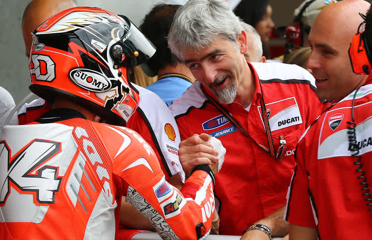 Gigi Dall'Igna (Mitte) will 2015 mit Andrea Dovizioso und Andrea Iannone Siege einfahren