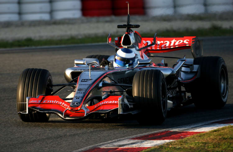 Mika Häkkinen bei seinem Test mit McLaren-Mercedes