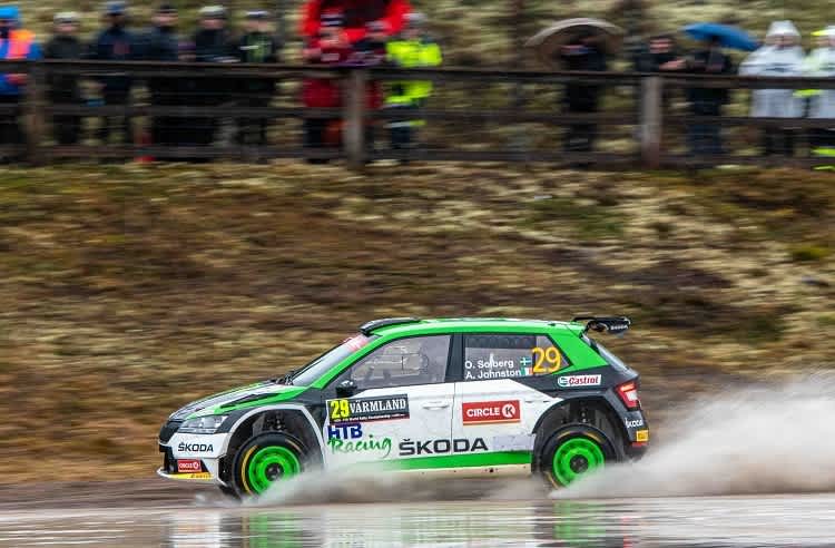 Oliver Solberg beim Skoda-.Debüt in Schweden