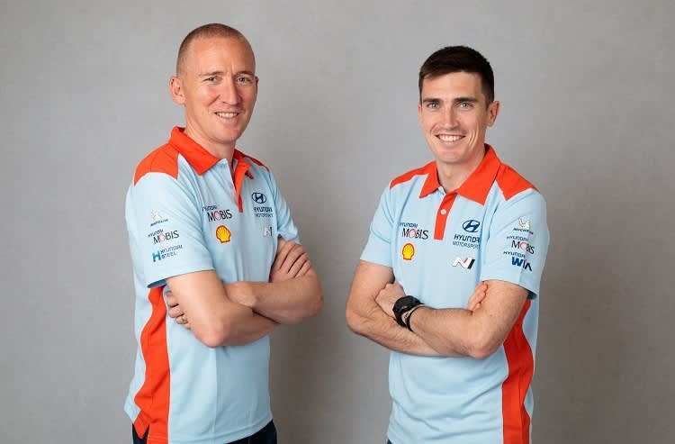 Die Hyundai-Neulingen Paul Nagle und Craig Breen