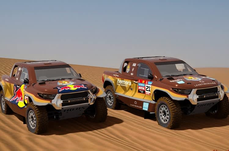 Die beiden Toyota Hilux T1+ von Overdrive Racing