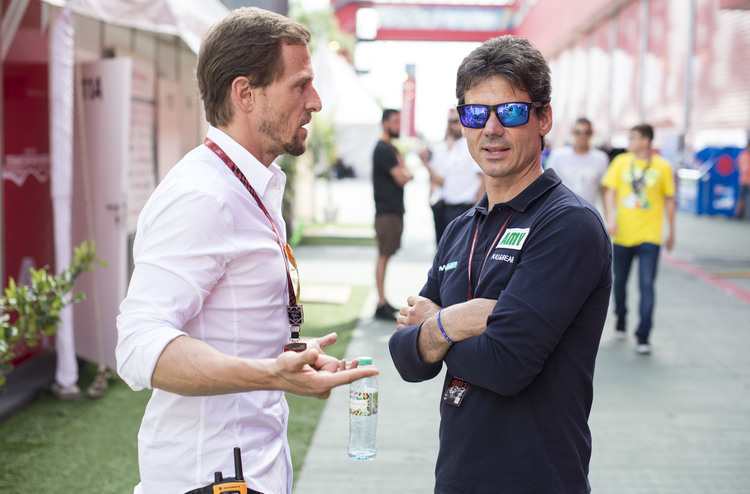 Alex Criville im Gespräch mit Sete Gibernau