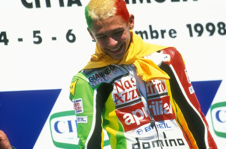 Valentino Rossi war schon 1998 als bunter Hund bekannt