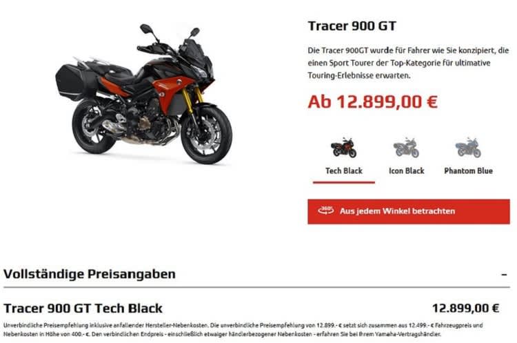 Neue Preisauszeichnung bei Yamaha: Der Preis ist inklusive Mehrwertsteuer und Nebenkosten angegeben
