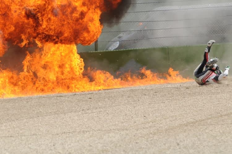 Laverty entging in Imola nur knapp einem Unglück