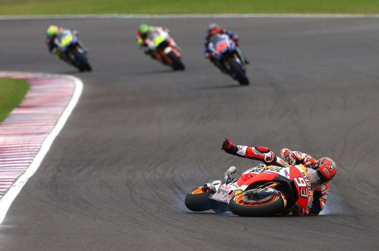 In der MotoGP-Klasse erlebte Márquez bereits heftige Stürze, doch er verletzte sich nie ernsthaft