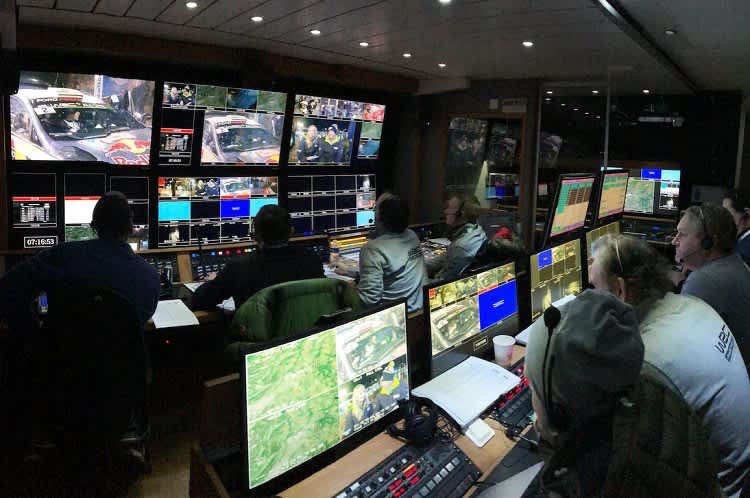 TV-Zentrale von wrc.com bei der Rallye