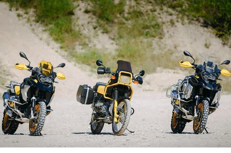 Dreimal BMW GS: R1250GS, R100GS, R1250GS Adventure