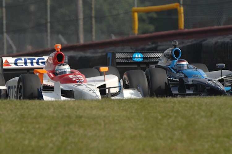 Patrick bei ihrem ersten und bislang einzigen Indy Car-Sieg