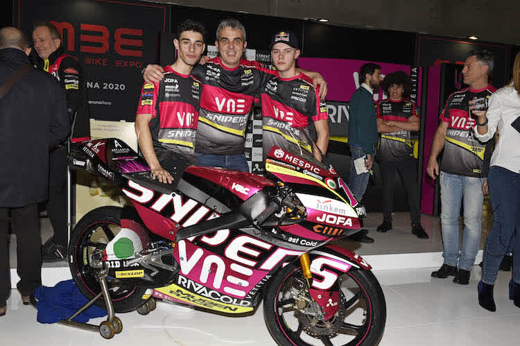 Teamchef Mirko Cecchini mit Arbolino und Salac 