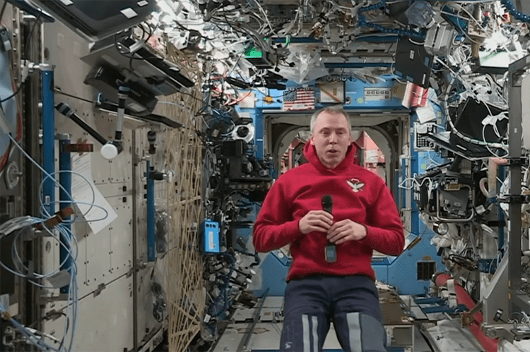 Astronaut Drew Feustel beantwortete die Fragen der MotoGP-Fahrer