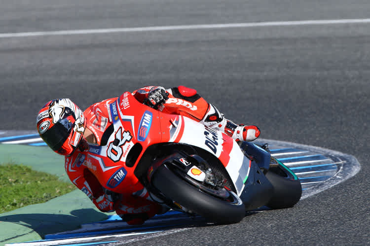Andrea Dovizioso pilotierte in Jerez noch immer die GP14.2