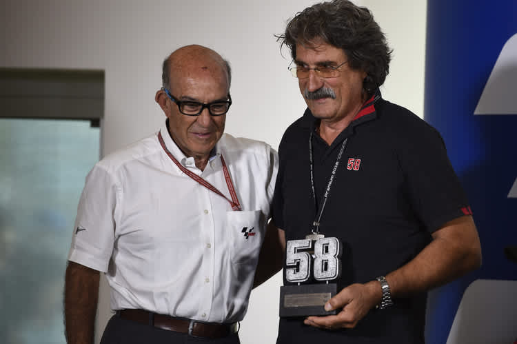 Carmelo Ezpeleta und Paolo Simoncelli in Misano