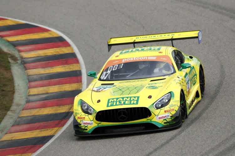 Gewinnt beim ADAC GT Masters auf dem Sachsenring: Der Mercedes-AMG GT3 von HTP