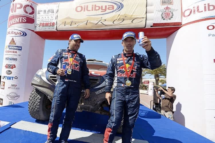 Daniel Elena (li.) und Sébastien Loeb beim Marathon-Debüt in Marokko