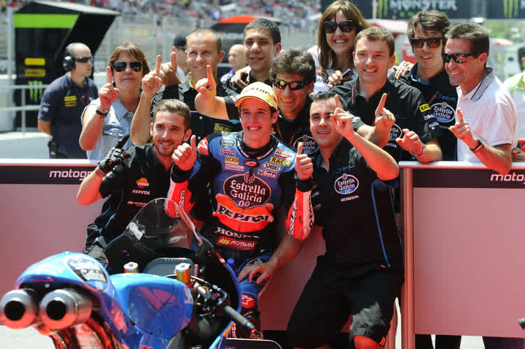 Alex Márquez feierte mit dem Estrella-Galicia-0'0-Team