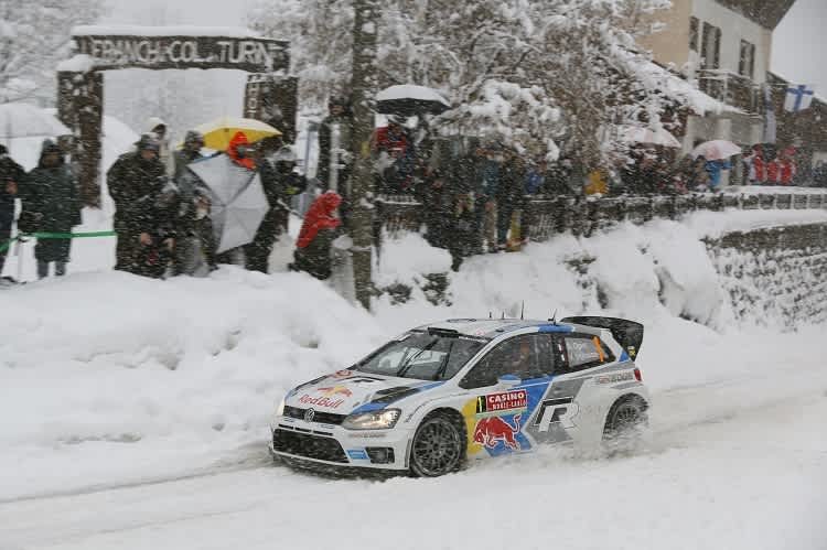 Séabstien Ogier bei der Rallye Monte Carlo 2014