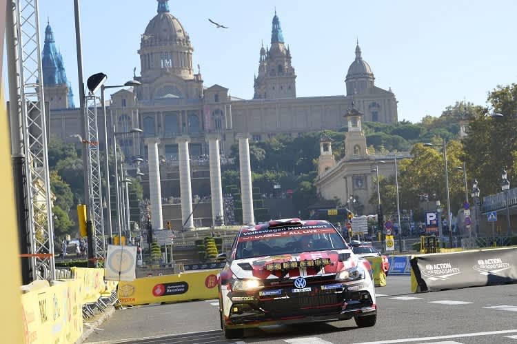 Der VW Polo GTI R5 auf dem Monbtjuic in Barcelona