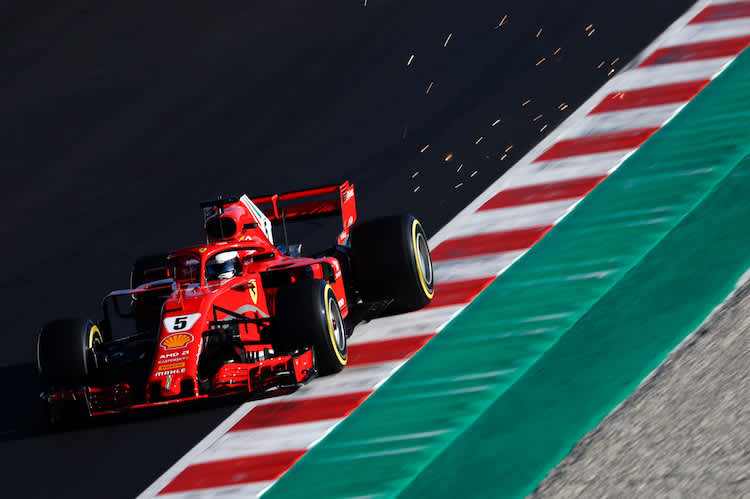 Sebastian Vettel war am siebten Testtag der Schnellste