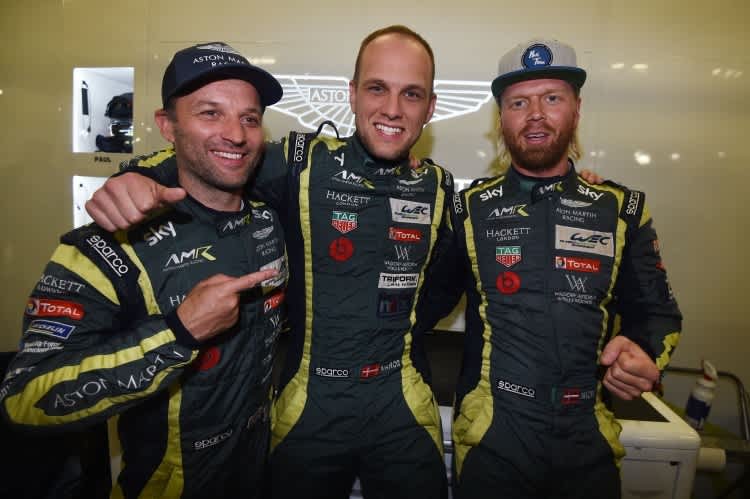 Auch 2021 Werksfahrer bei Aston Martin: (v.li.) Darren Turner, Marco Sørensen und Nicki Thiim