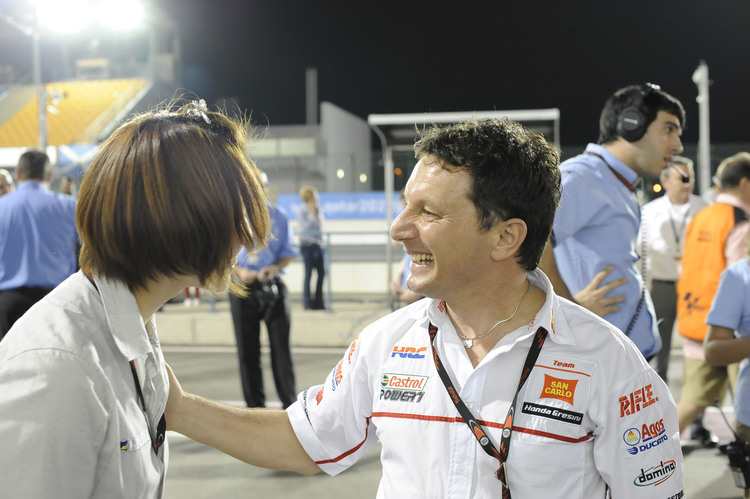 Midori Moriwaki im Moto2-Meisterjahr zusammen mit Fausto Gresini