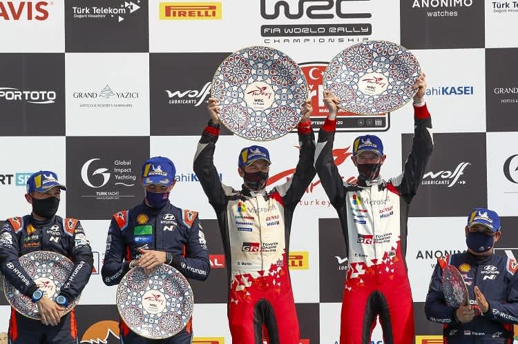 Die Türkei-Sioeger Scott Martin und Elfyn Evans