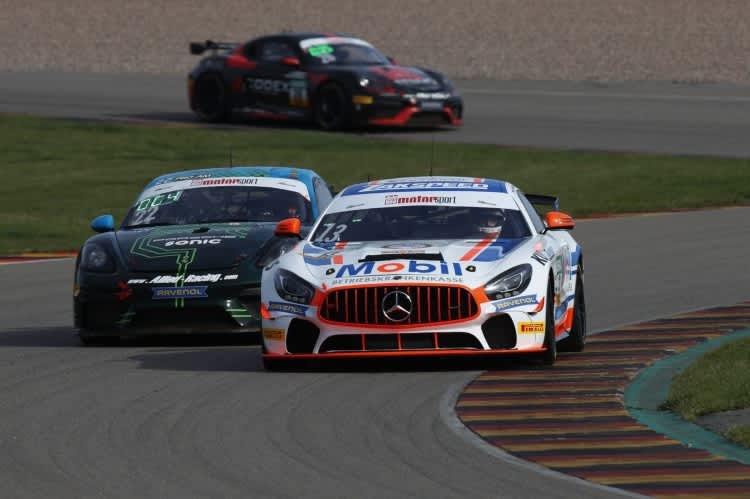  Siegerauto der ADAC GT4 Germany auf dem Sachsenring: Der Mercedes-AMG GT4 vom Team Zakspeed 