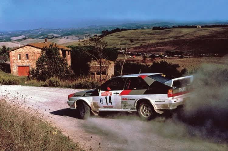 Michèle Mouton bei ihrem Sieg 1981 in Italien