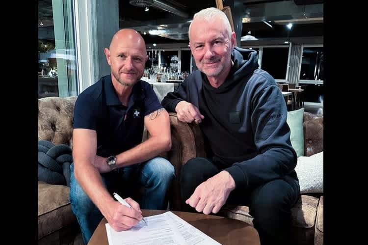 Philippe Dupasquier (links), künftiger Trainer bei Swiss Moto, und Rolf Enz, CEO und treibende Kraft bei Swiss Moto