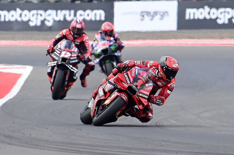 Das Rennen am Sonntag auf Lombok: Bagnaia siegte vor Viñales und Quartararo