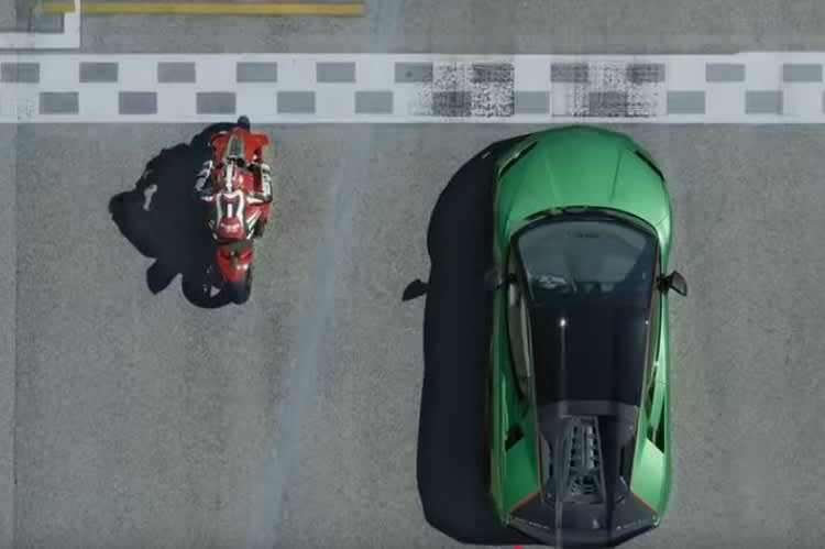 Ducati Panigale V4 gegen Lamborghini Temerrario: Firmeninternes Beschleunigungsduell