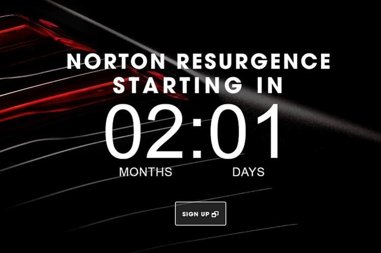 Norton: Der Countdown für die Vorstellung einer neuen Modellreihe läuft